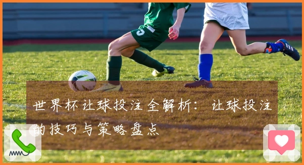 世界杯让球投注全解析：让球投注的技巧与策略盘点